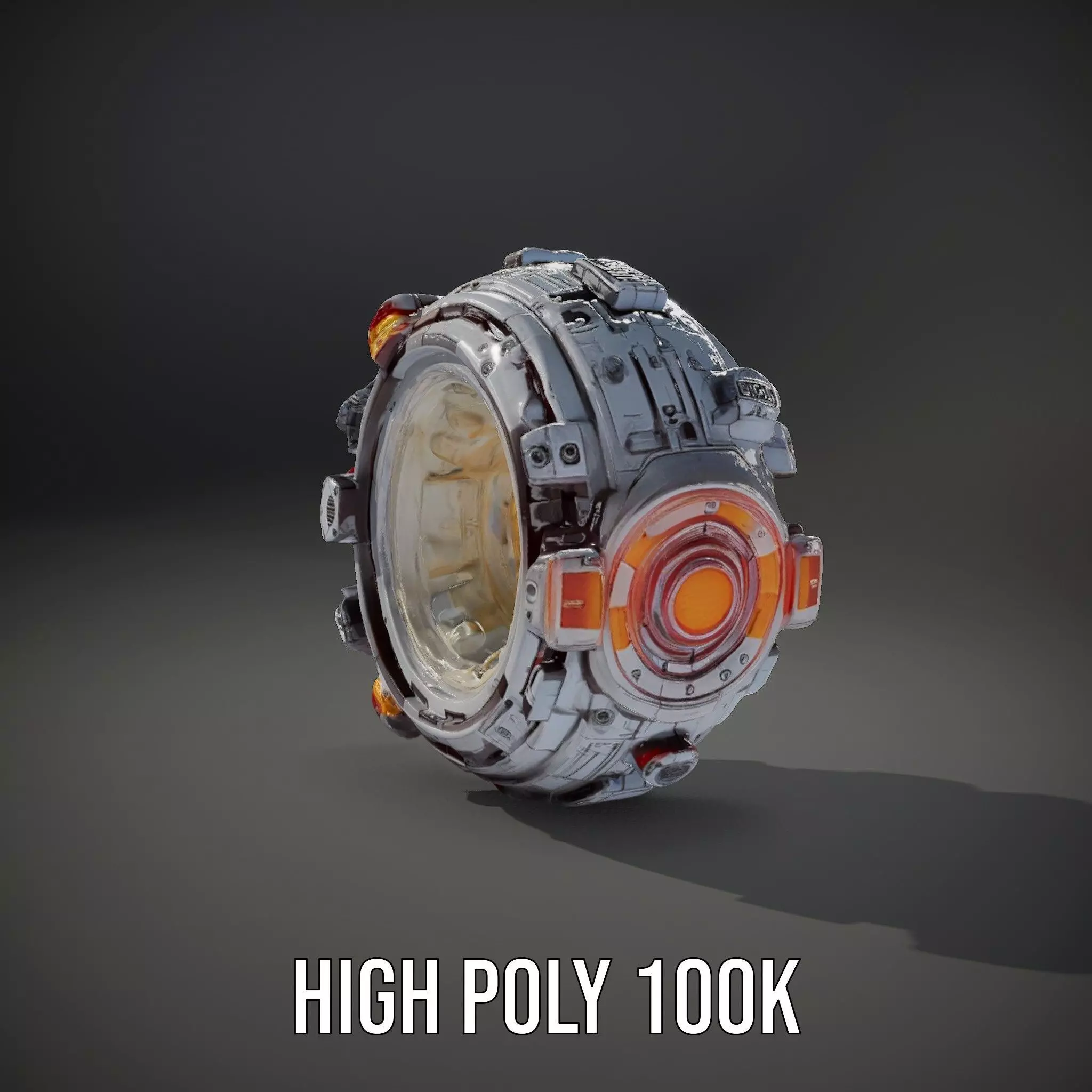 Futuristic SciFi Mechanical Orb Model Pack Low-poly 3D model_15