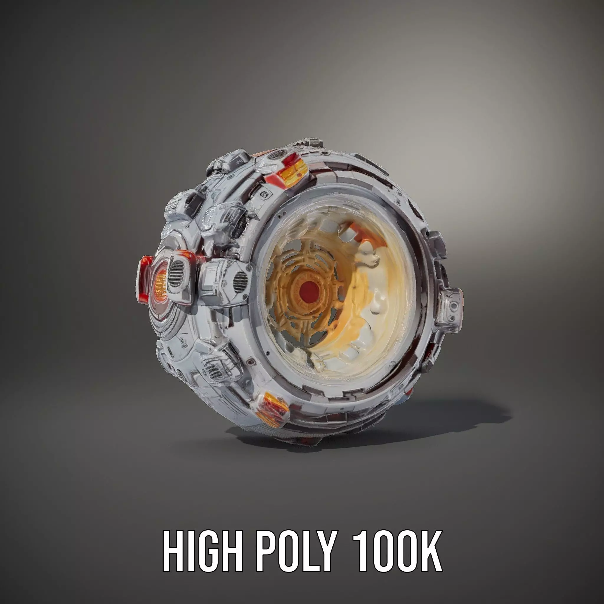 Futuristic SciFi Mechanical Orb Model Pack Low-poly 3D model_27
