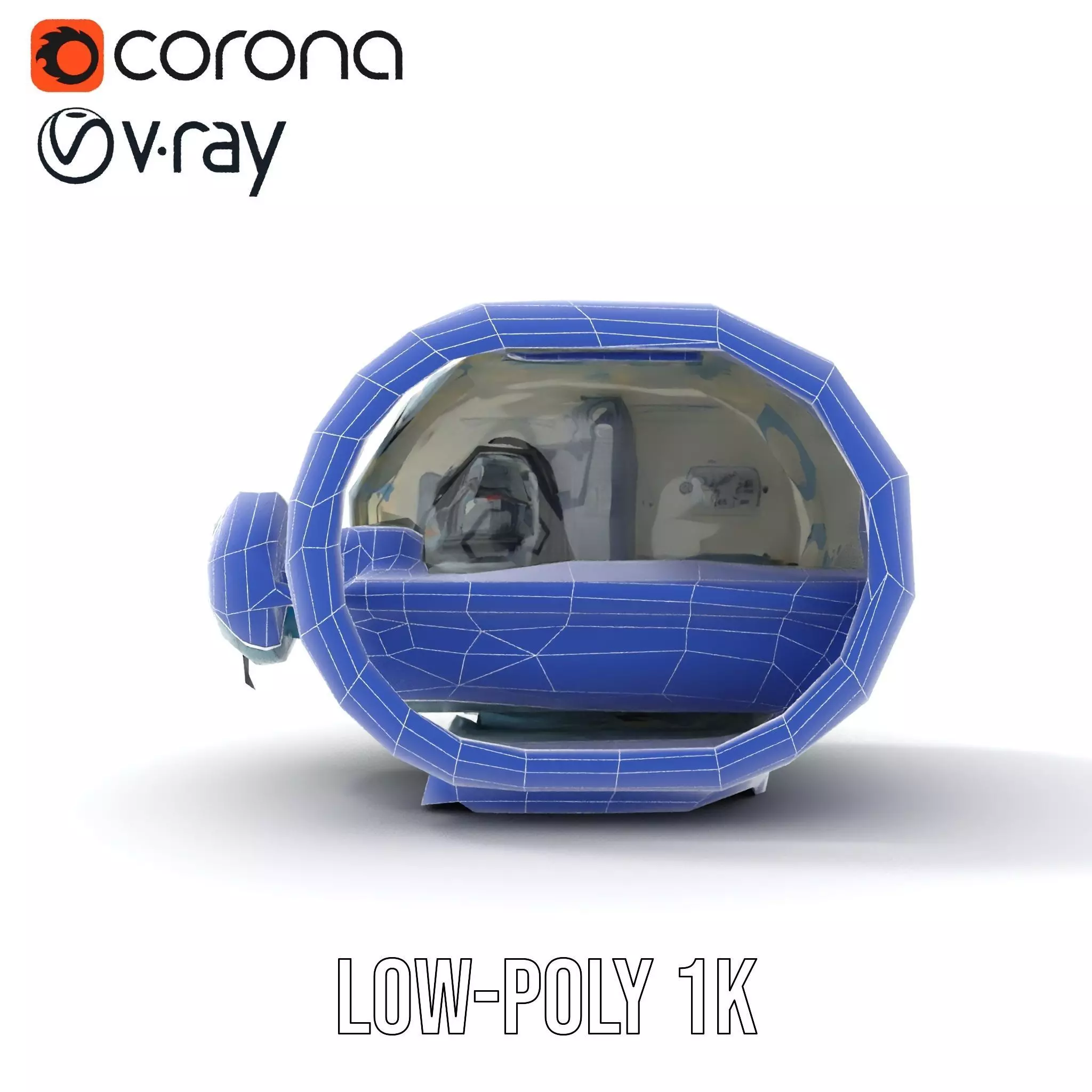 Futuristic Medical Chamber Model Pack Low-poly 3D model_28