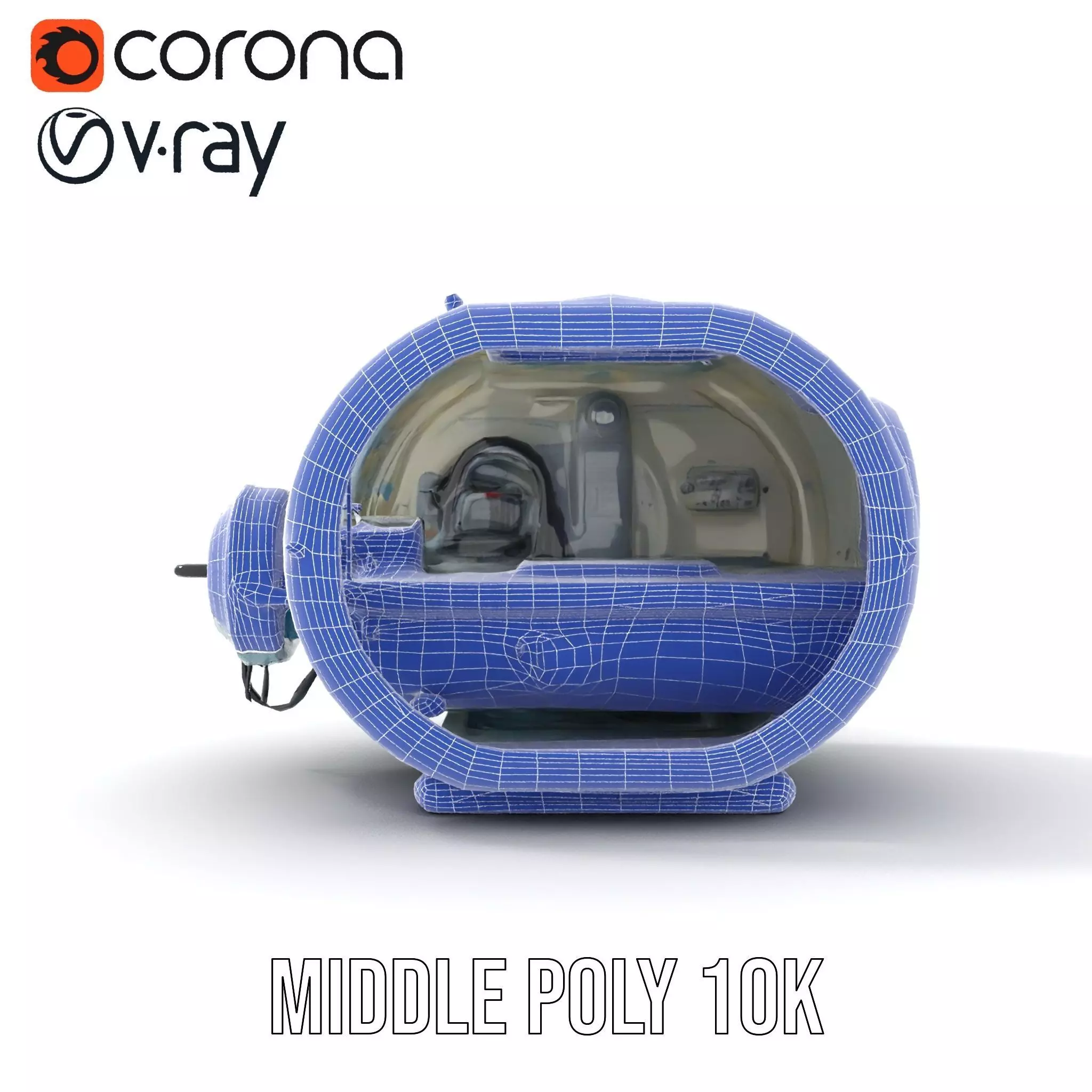 Futuristic Medical Chamber Model Pack Low-poly 3D model_17