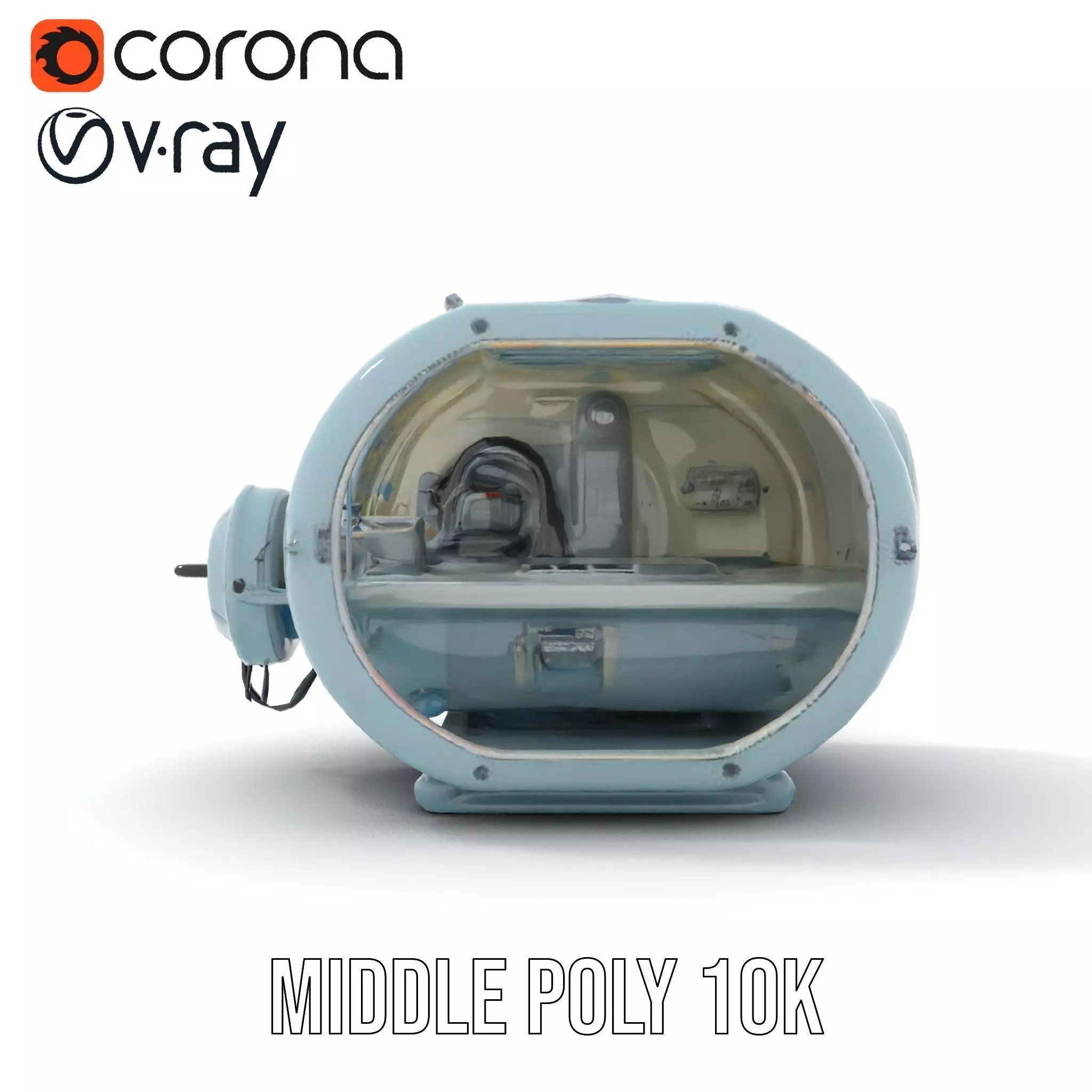 Futuristic Medical Chamber Model Pack Low-poly 3D model_19