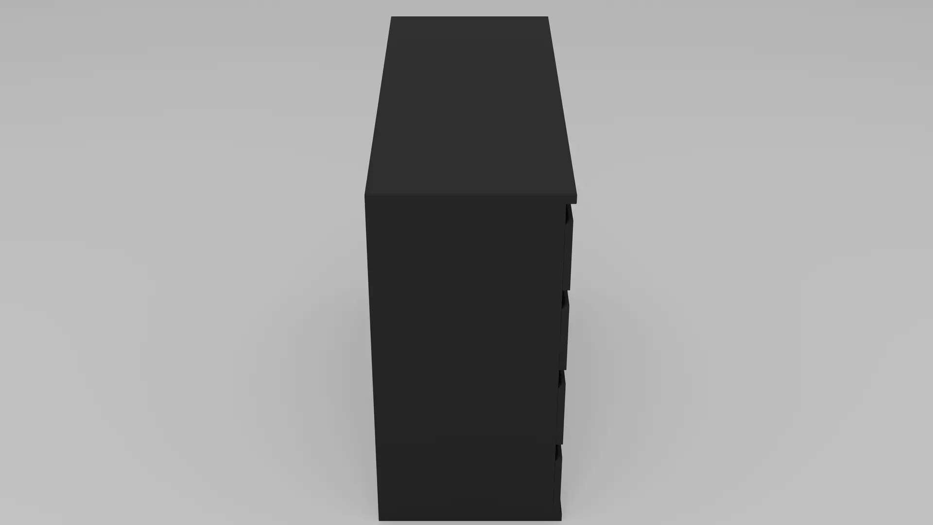 Dresser - Variant 1 of 25 - Black Matte Low-poly 3D model_4