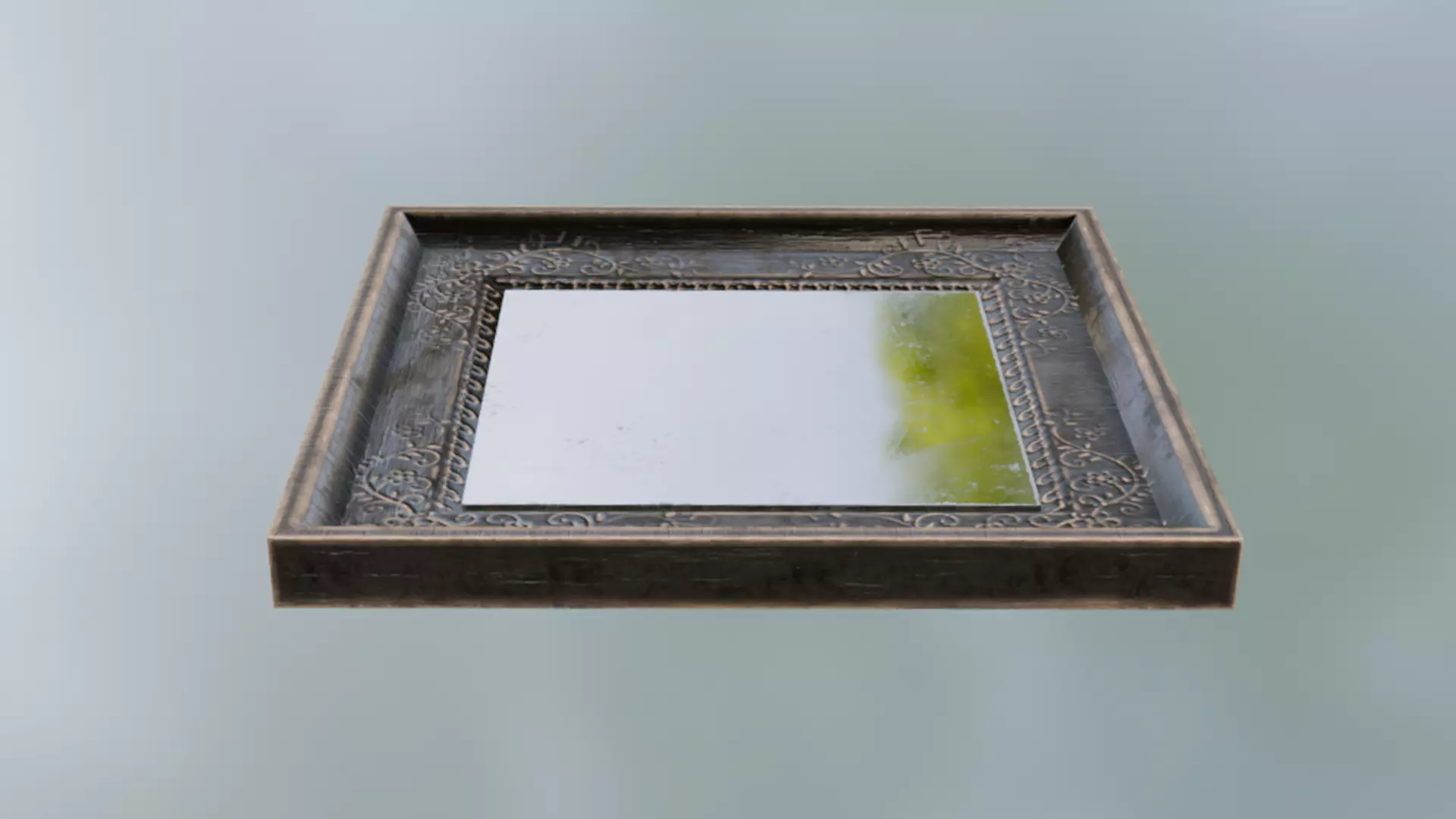 Small Wall Mirror Low-poly 3D model_7