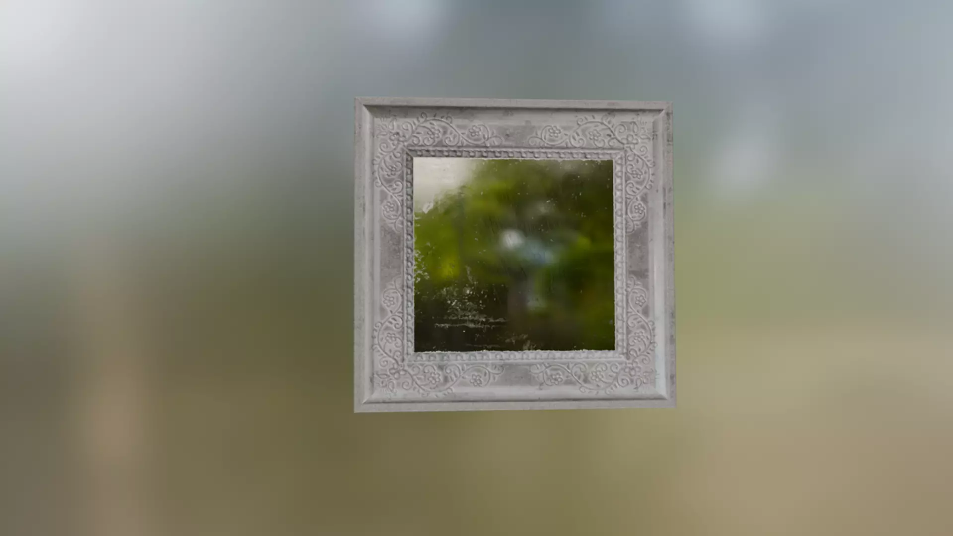 Small Wall Mirror Low-poly 3D model_13