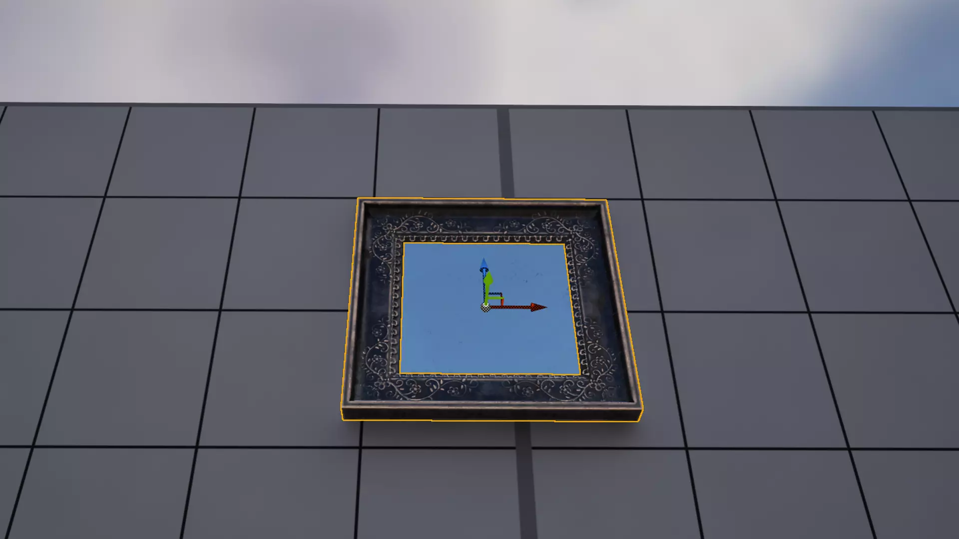 Small Wall Mirror Low-poly 3D model_14