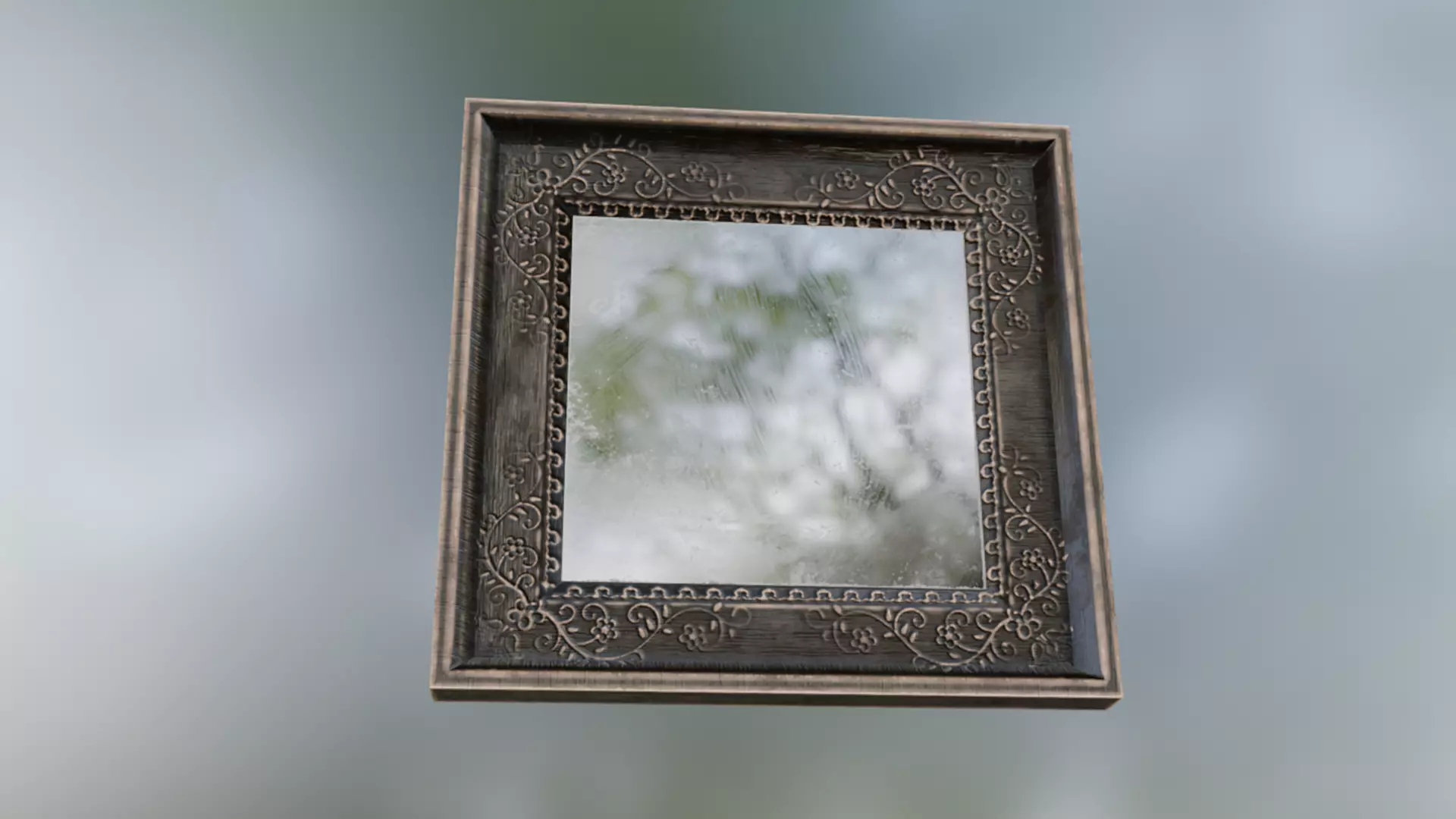 Small Wall Mirror Low-poly 3D model_3