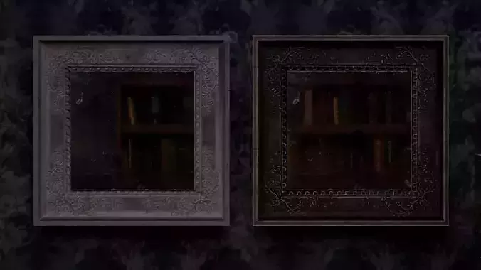 Small Wall Mirror Low-poly 3D model