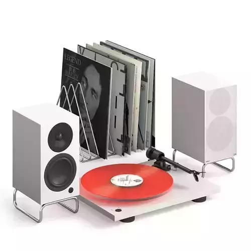 Vinyl player Pro-Ject T1 with speakers ELAC white color