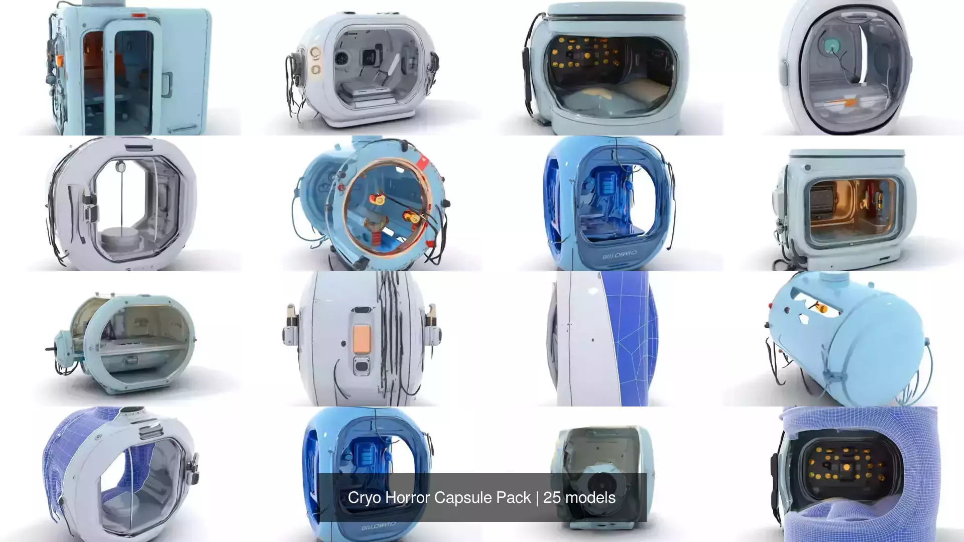 Cryo Horror Capsule Pack 3D Model Collection_29