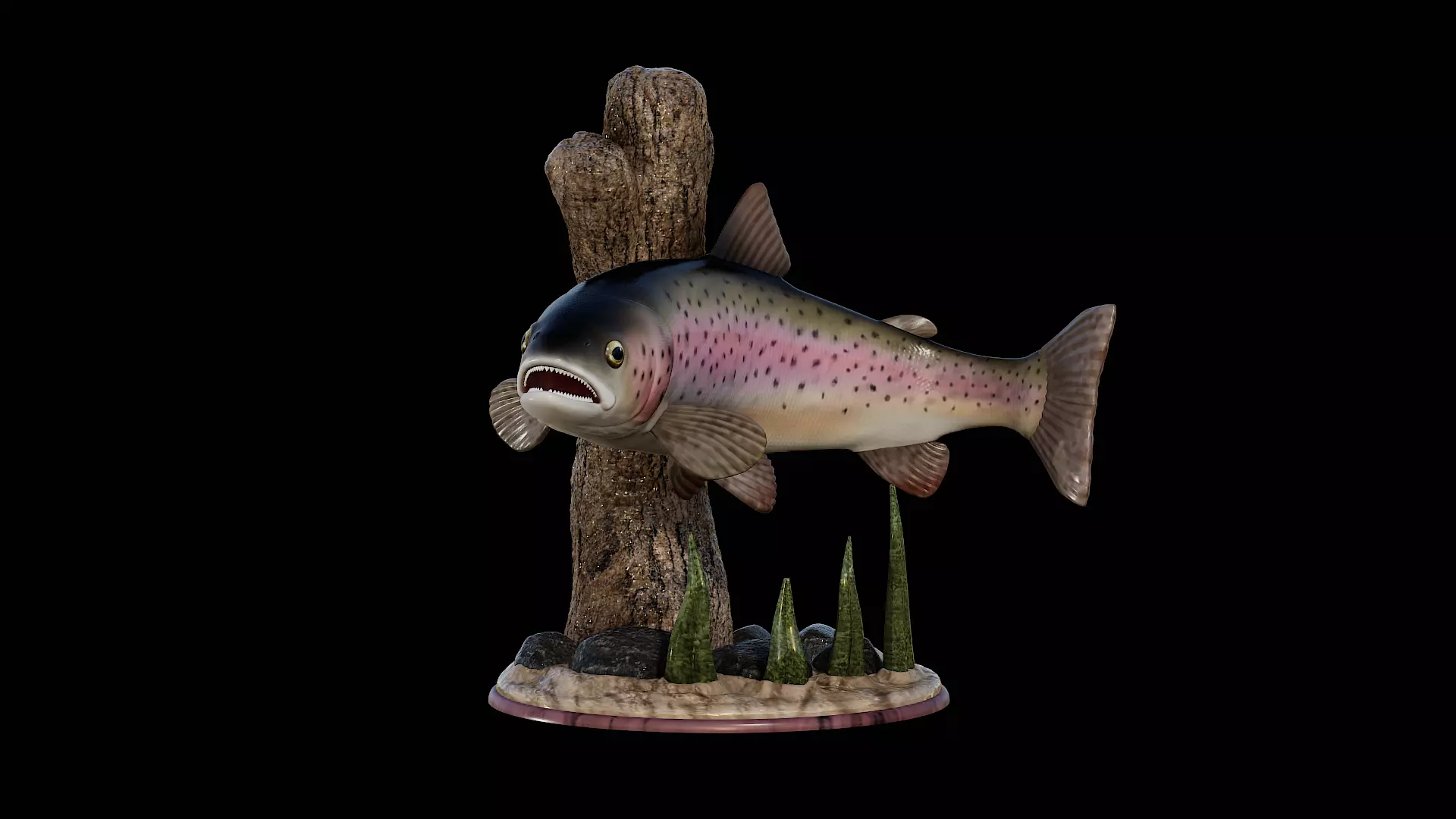 rainbow trout  detailed texture for 3d printing 3D print model_1