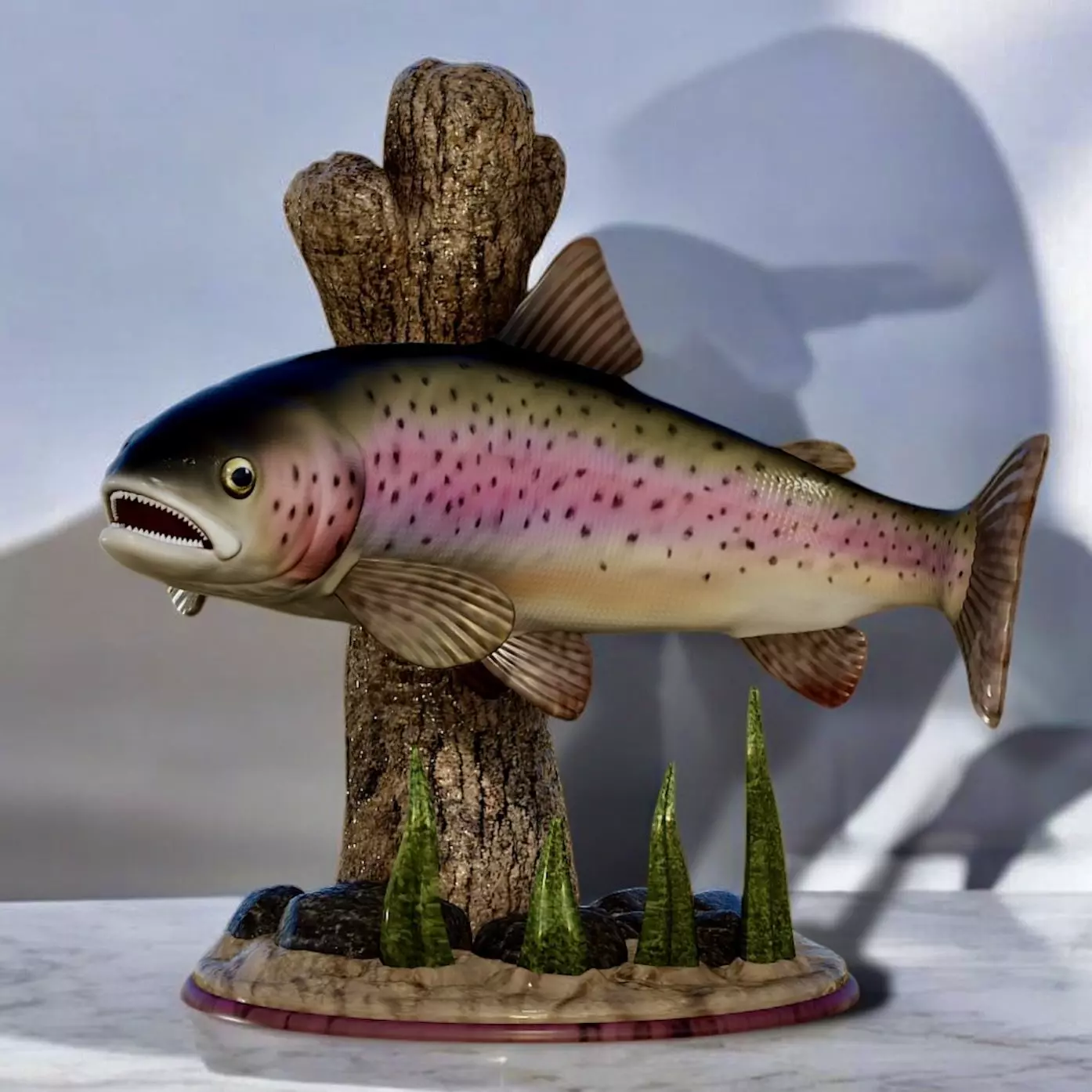 rainbow trout  detailed texture for 3d printing 3D print model_0