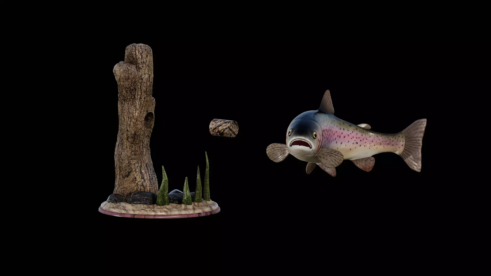 rainbow trout  detailed texture for 3d printing 3D print model_6