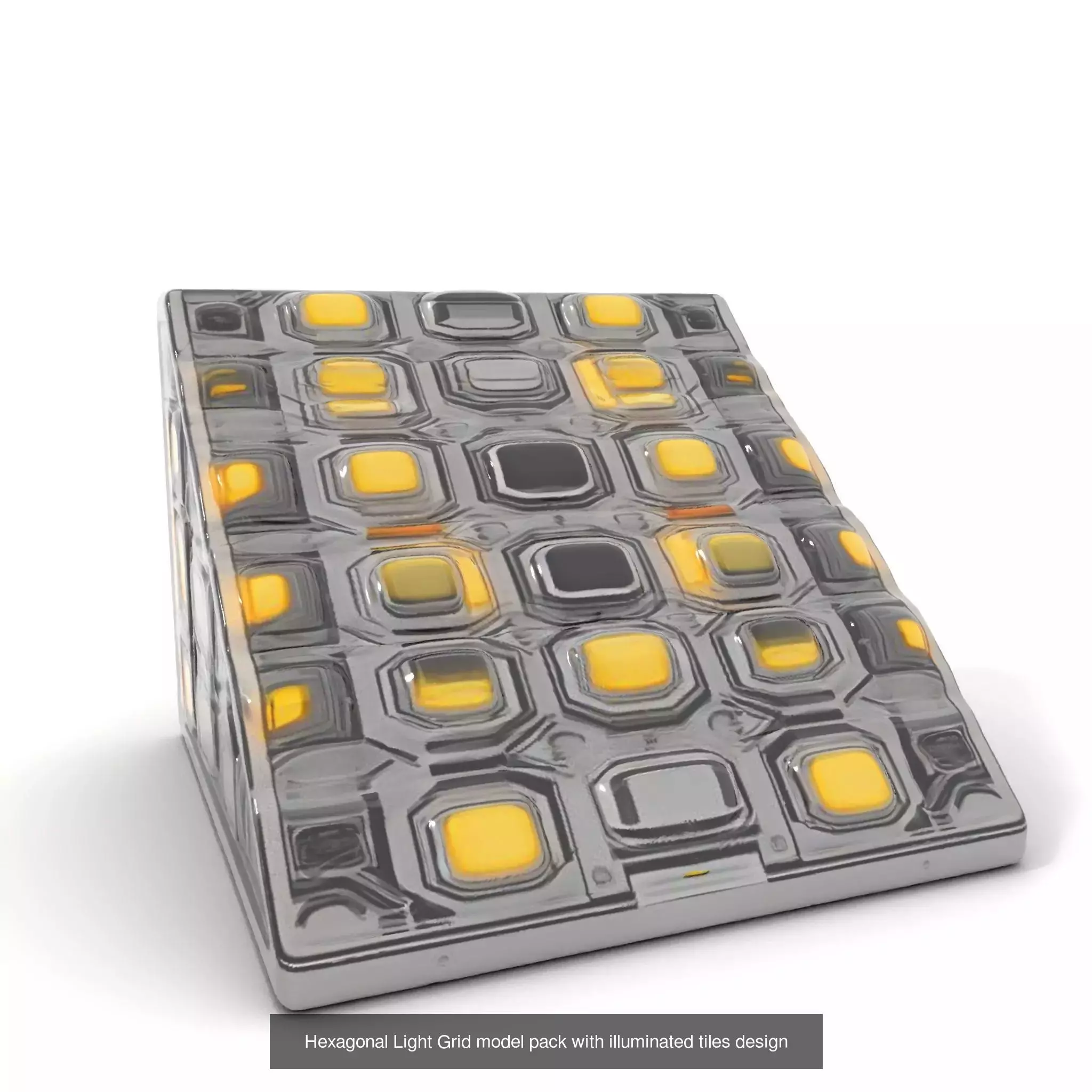 Futuristic Floor Tiles Pack 3D Model Collection_35