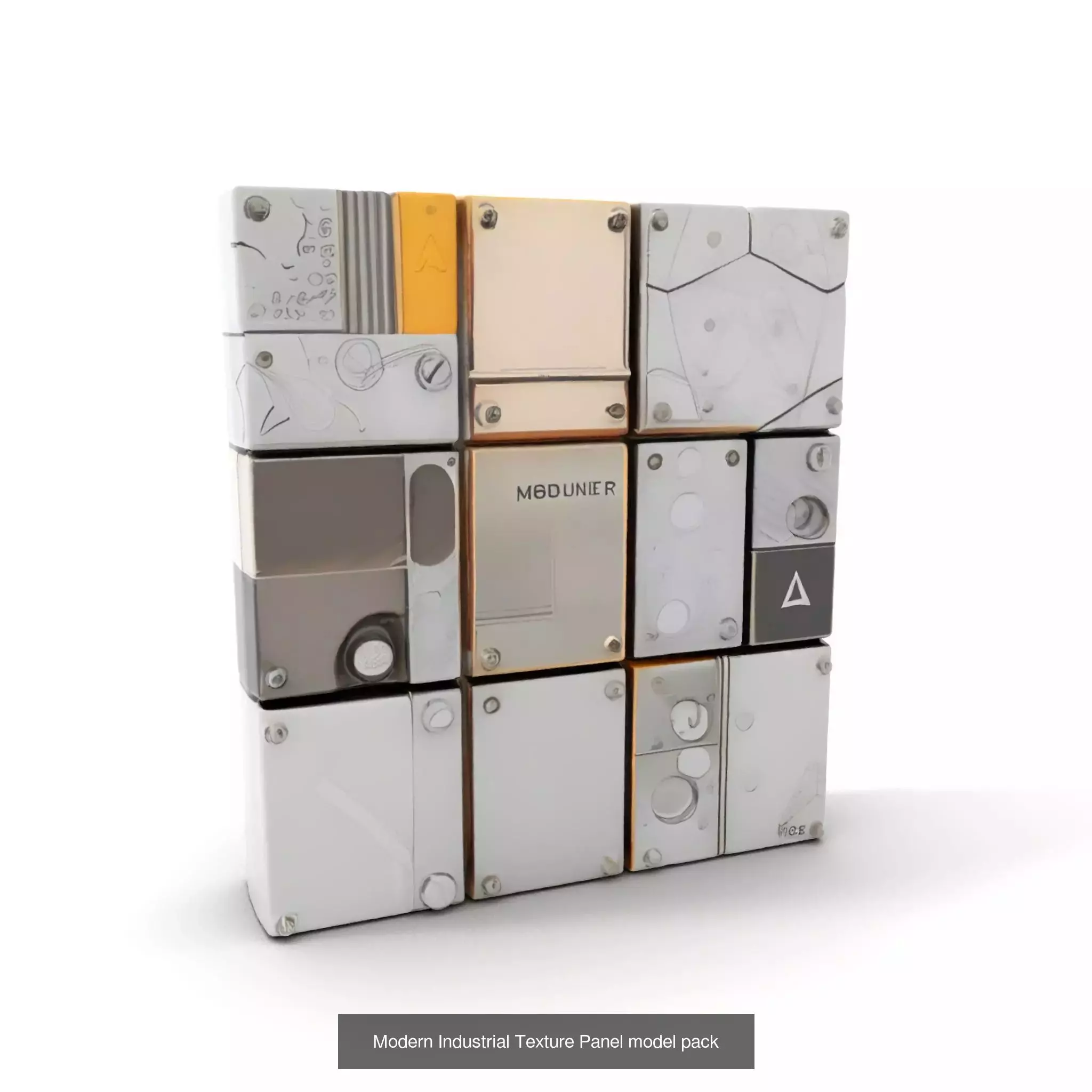 Futuristic Floor Tiles Pack 3D Model Collection_38