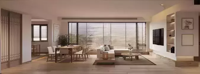 japanese living room dining room interior scenes 21