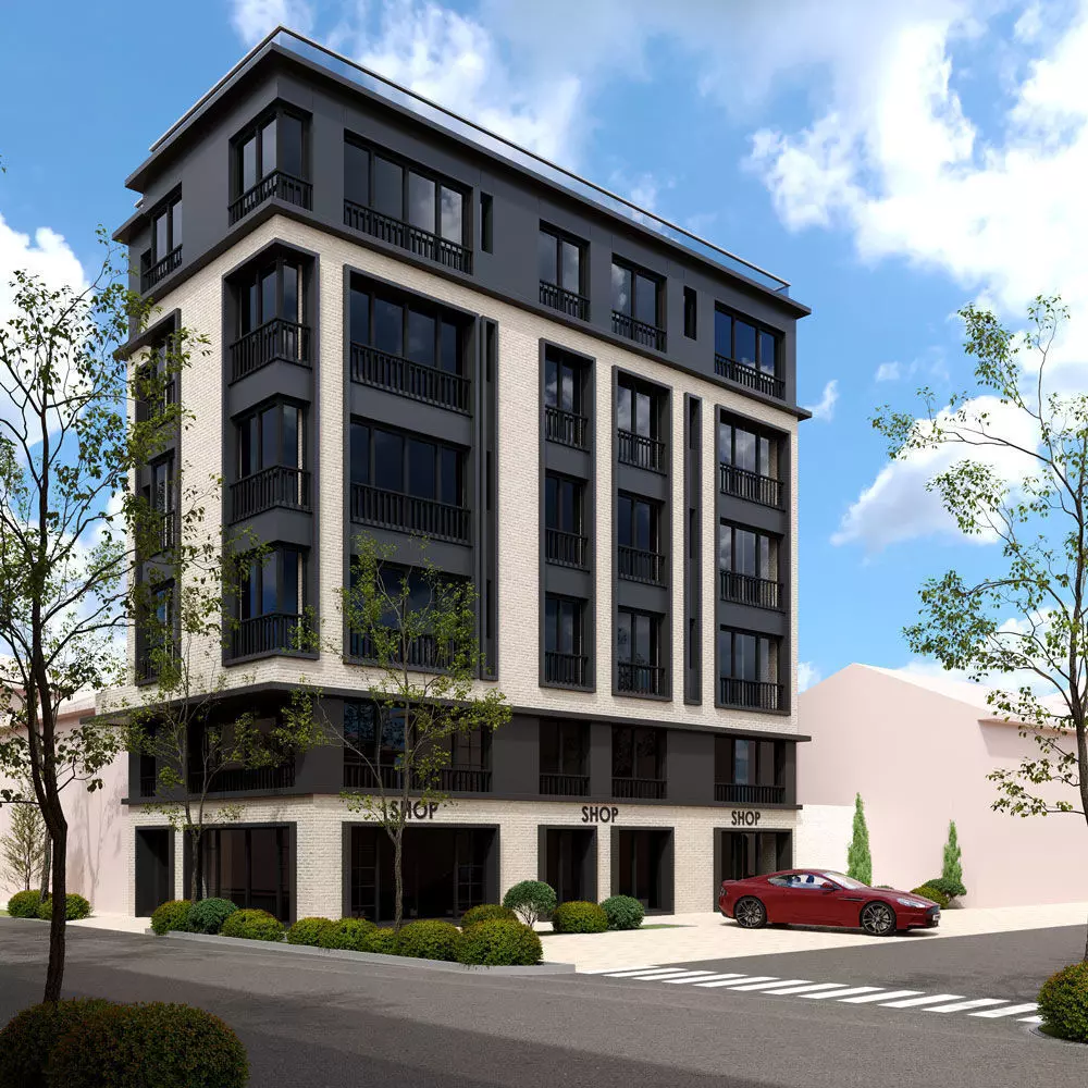 Office Exterior Design 3D model_0