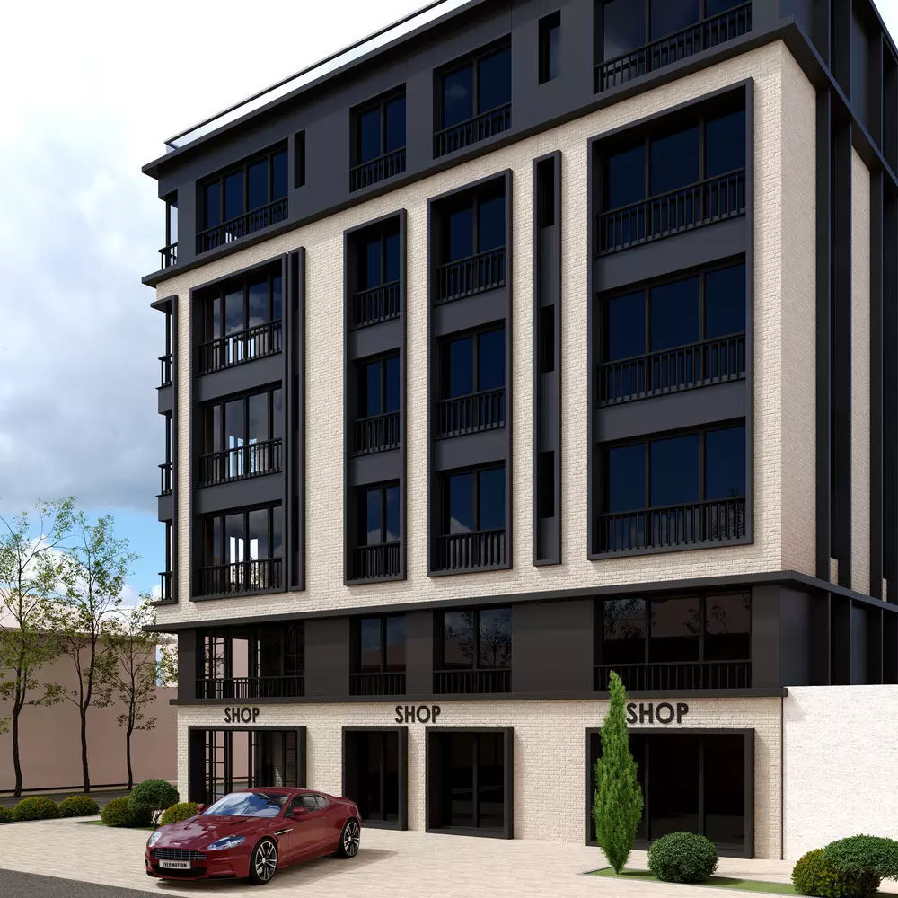 Office Exterior Design 3D model_1