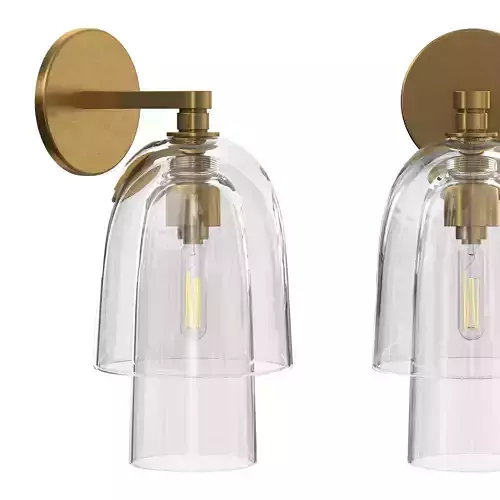 Blom Clear Glass Flute Sconce
