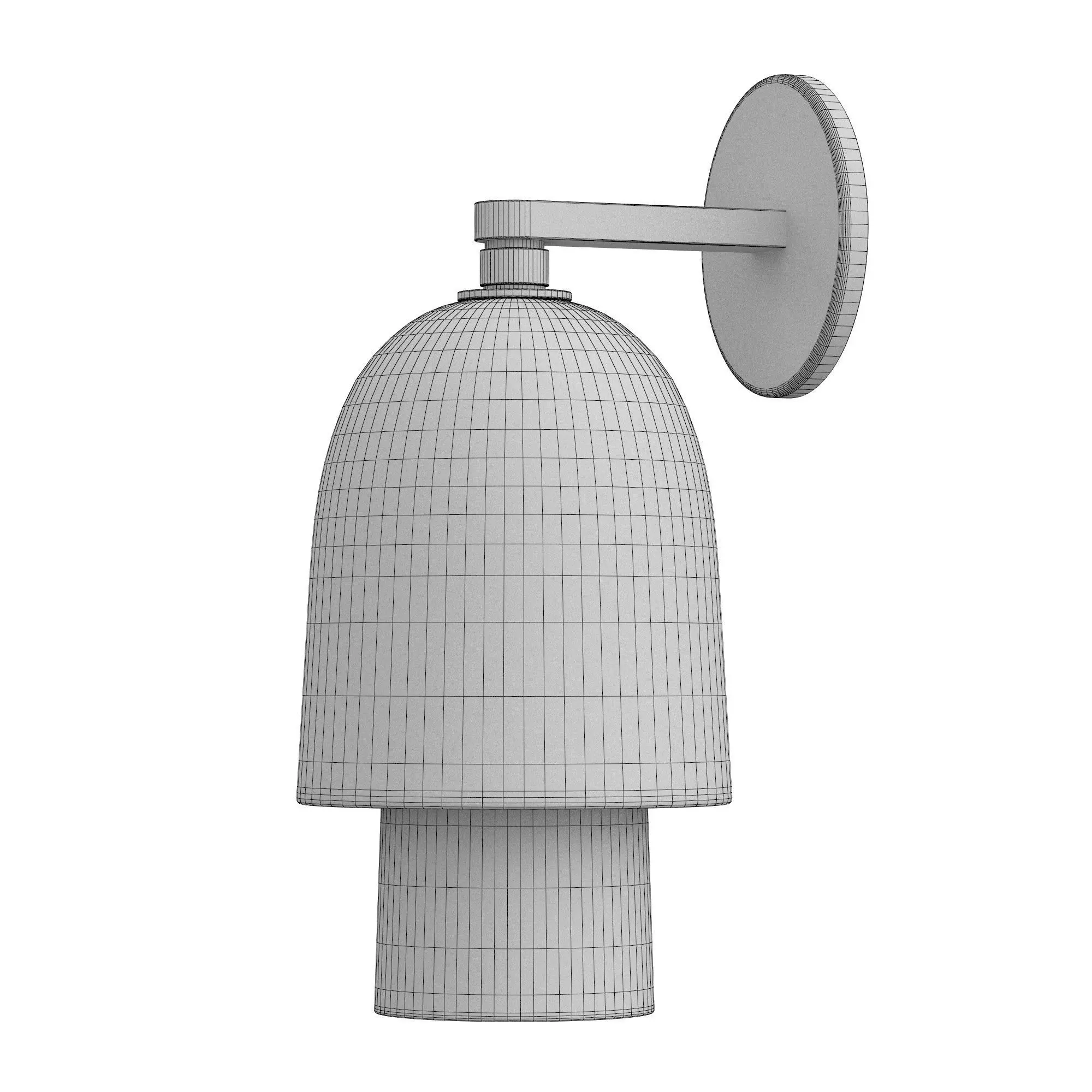 Blom Clear Glass Flute Sconce 3D model_4