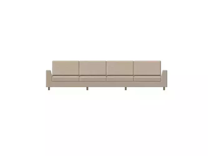 Modern 4 Seat Fabric Sofa High Quality 3D Model