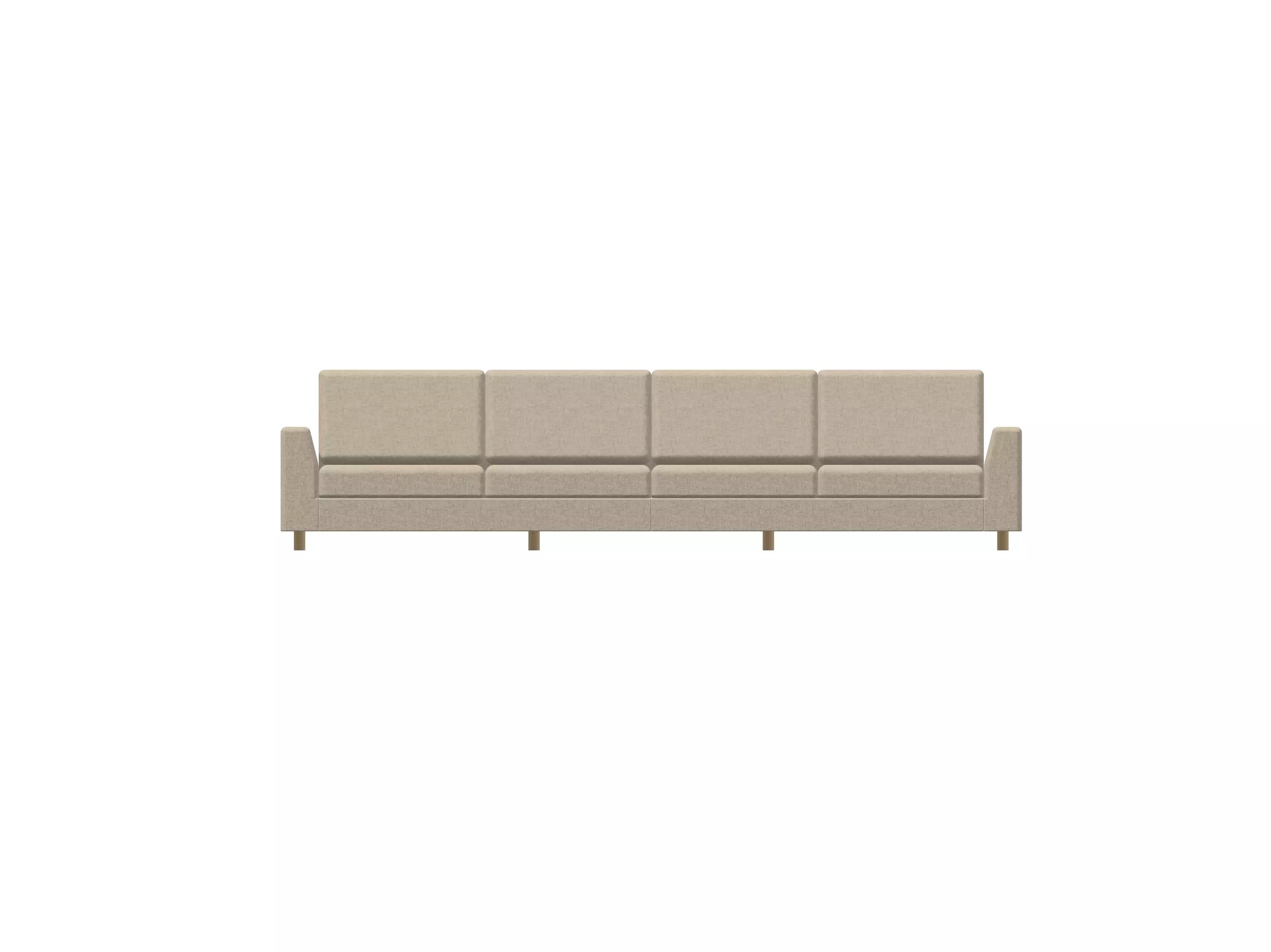 Modern 4 Seat Fabric Sofa High Quality 3D Model Free low-poly 3D model_0