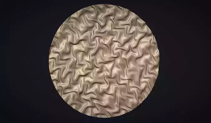 Drapery Sculptures Circle Wall Art Panel 3D print model