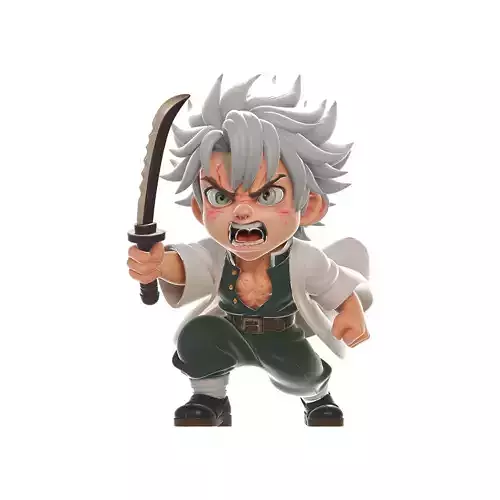 Sanemi Shinazugawa Anime Sword Fighter 3D print model