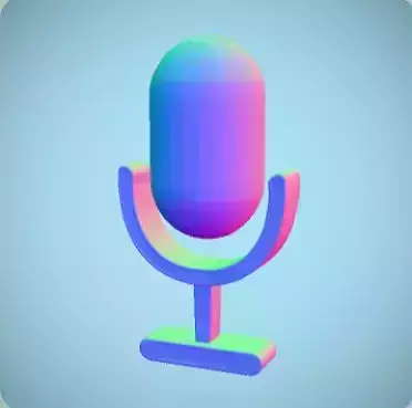 Stylish 3D Microphone Icon Model - by Scarce Raj Low-poly 3D model