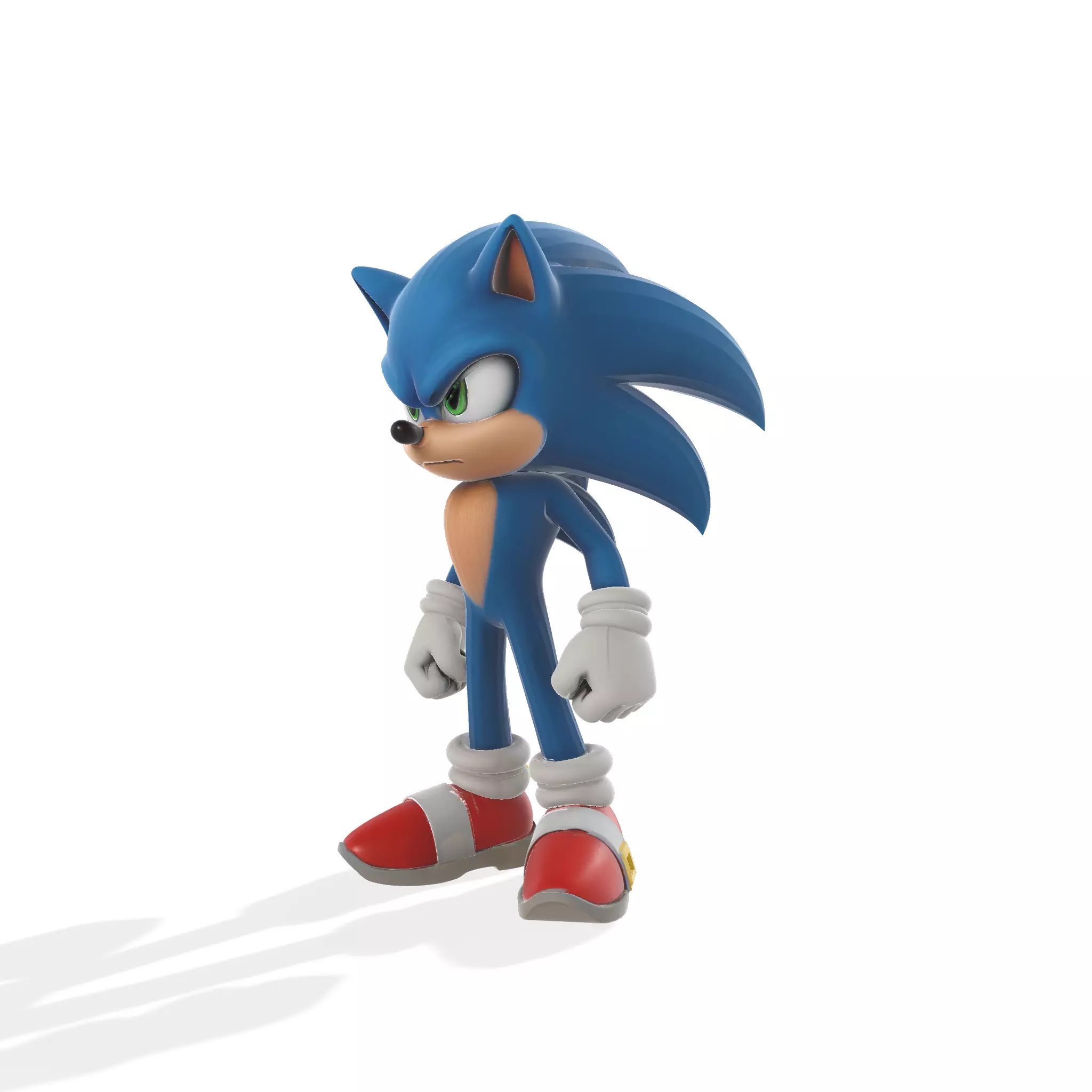 Sonic Dynamic Pose 3D print model_1