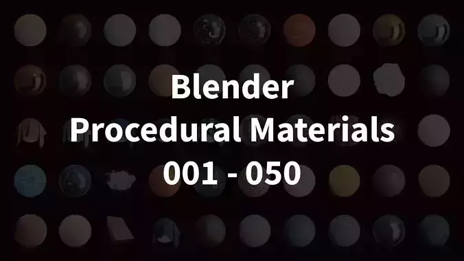 Blender Procedural Materials 001-050