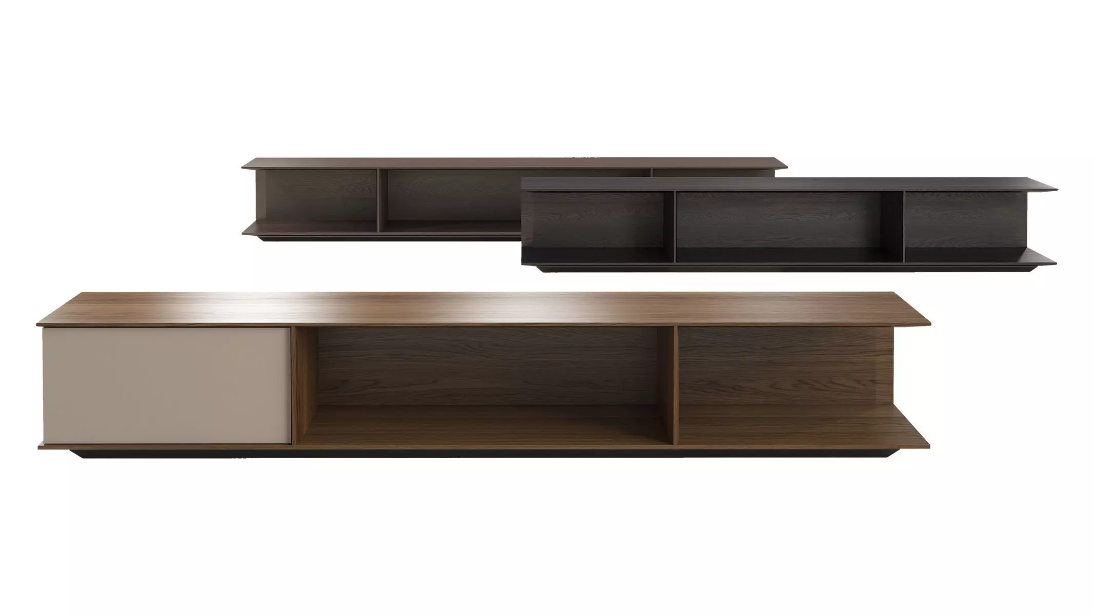 Poliform Westside Behind Sofa Coffee Tables 3D model_5