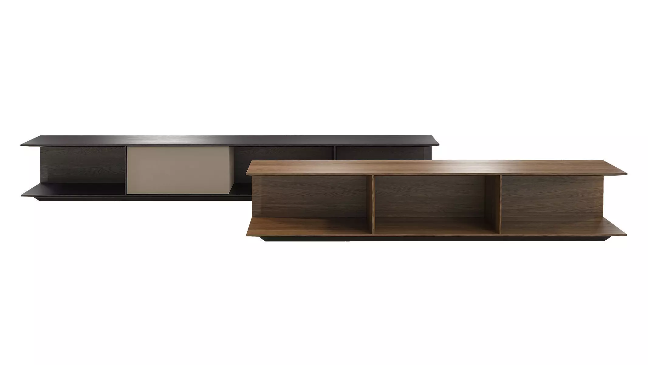 Poliform Westside Behind Sofa Coffee Tables 3D model_2