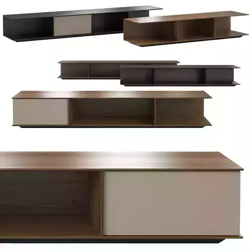 Poliform Westside Behind Sofa Coffee Tables 3D model