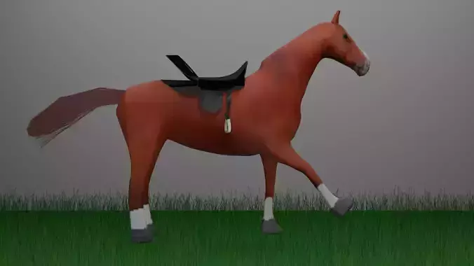  Horse  Low-poly 3D model Low-poly 3D model