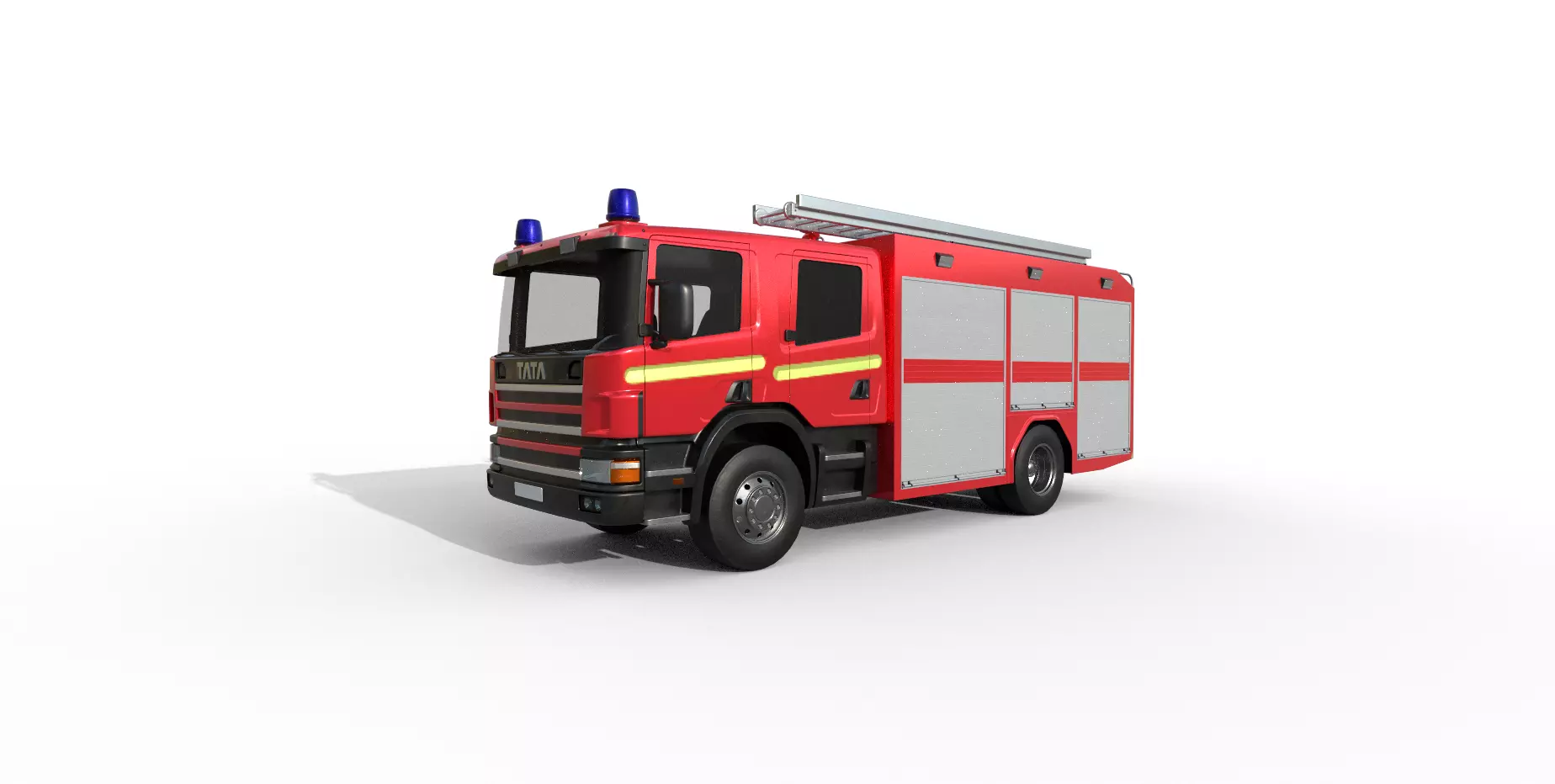 Fire Vehicle Low-poly 3D model_0