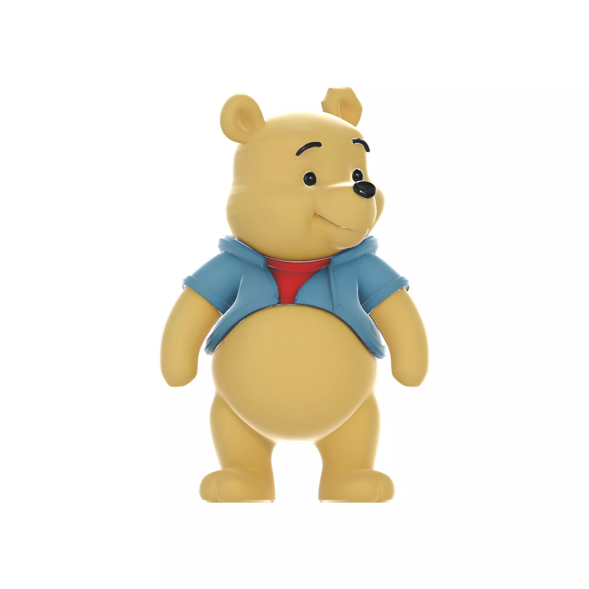 Winnie the Pooh Cute Cartoon Bear 3D print model_0