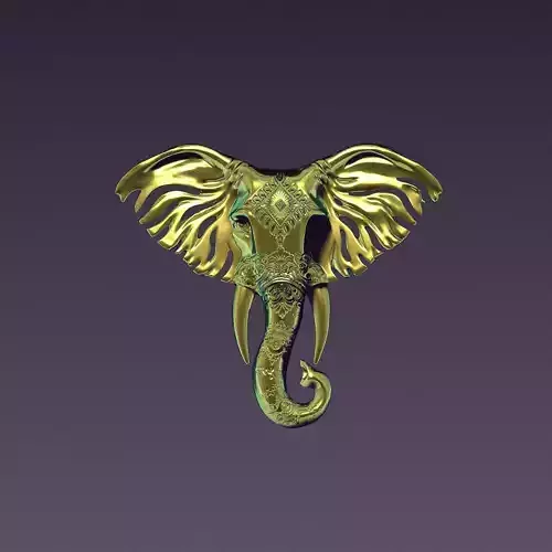 elephant - gold pendant for casting