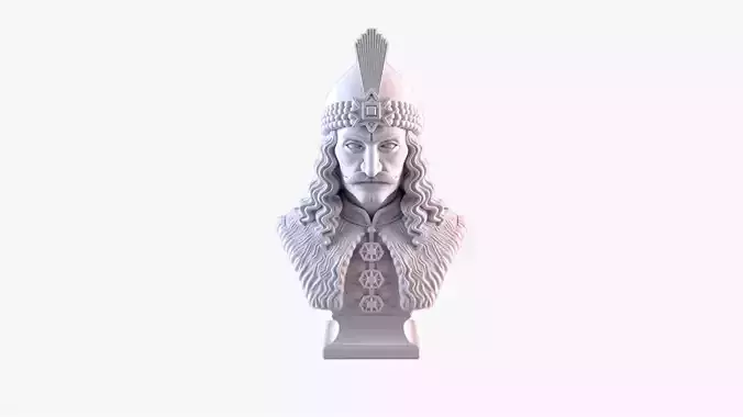 Vlad the Impaler Bust Sculpture 3D Print Model STL Printable 3D print model