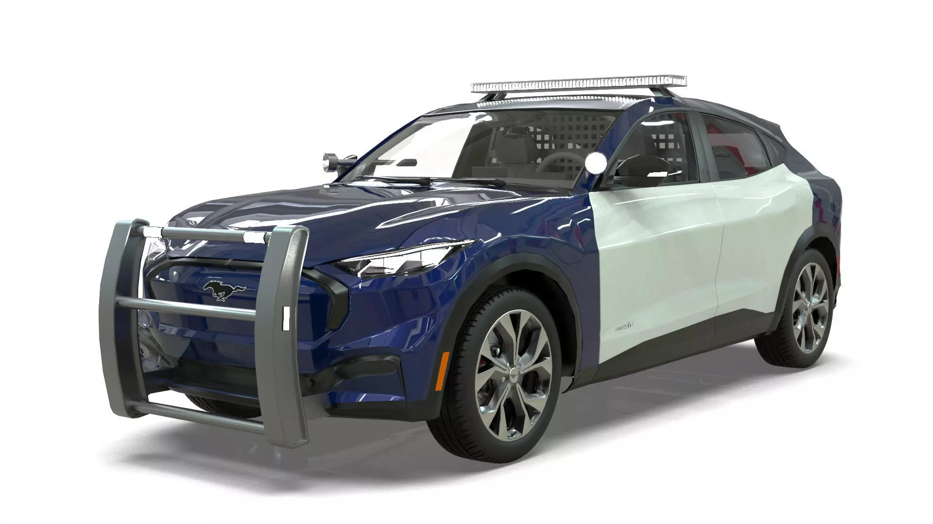 Police Interceptor SUV midpoly 3D model_4