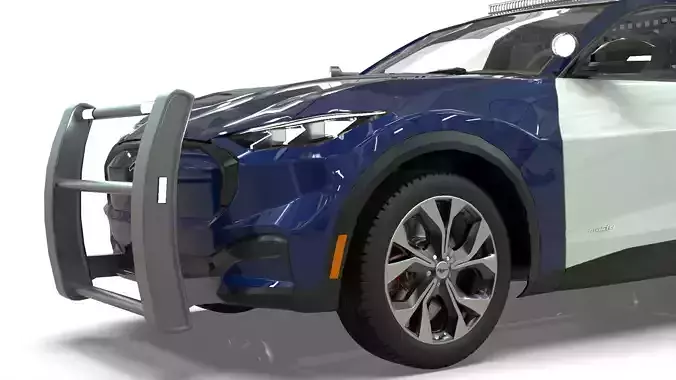 Police Interceptor SUV midpoly 3D model
