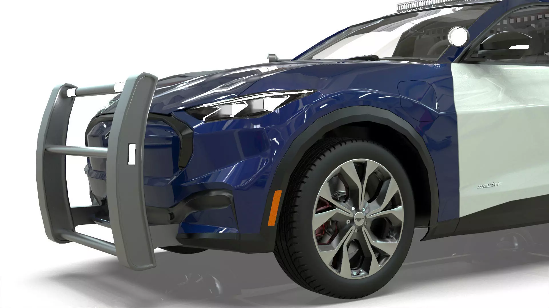 Police Interceptor SUV midpoly 3D model_0