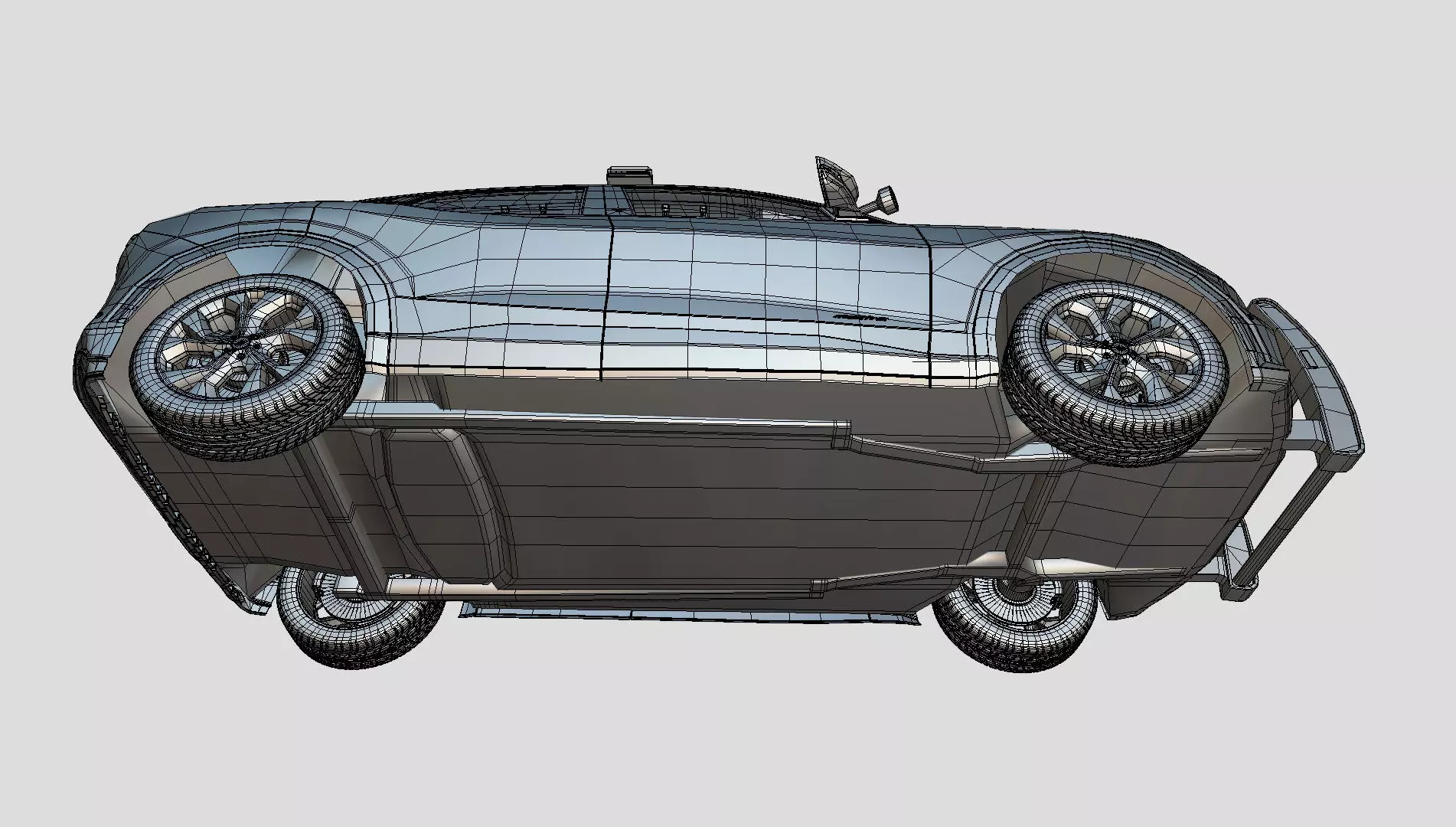 Police Interceptor SUV midpoly 3D model_20