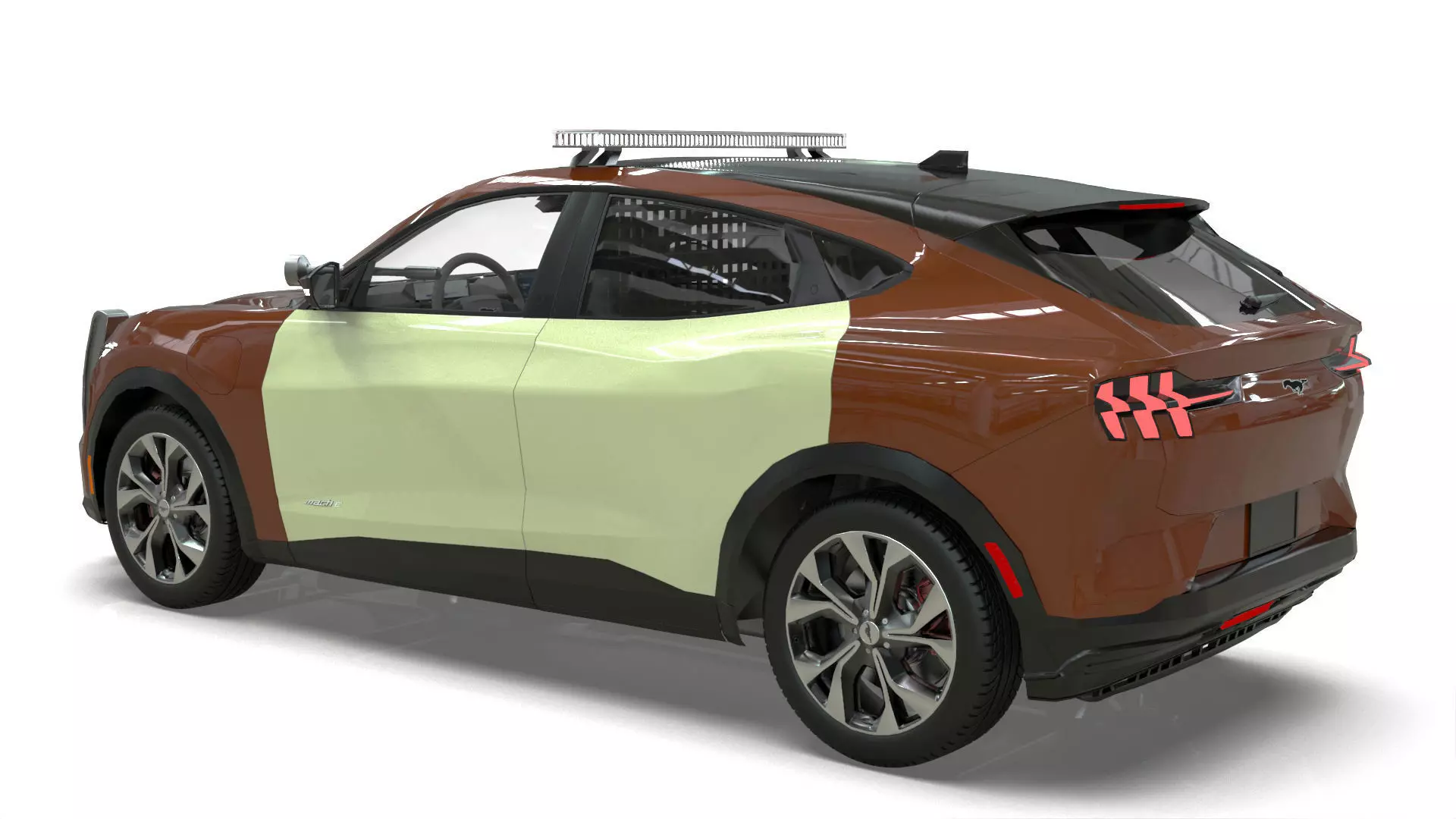 Police Interceptor SUV midpoly 3D model_8