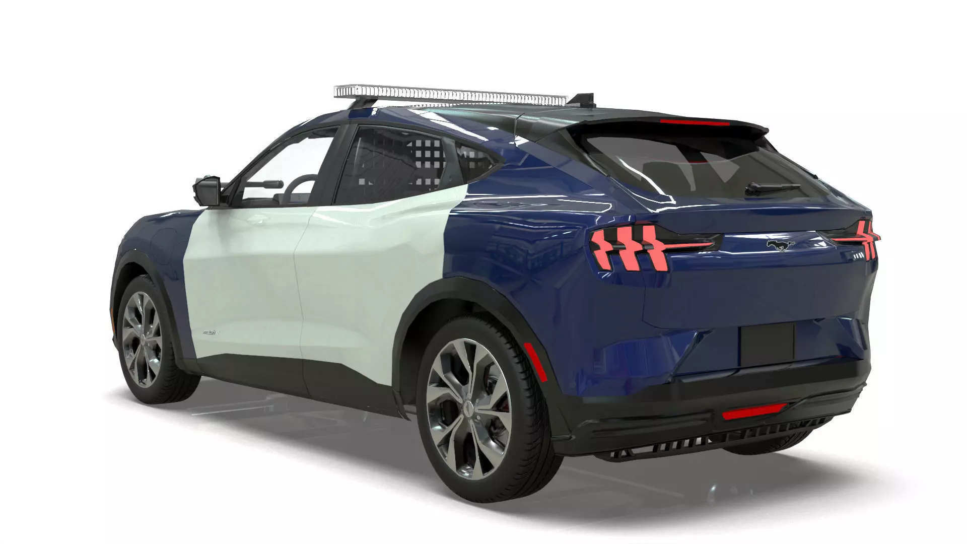 Police Interceptor SUV midpoly 3D model_3