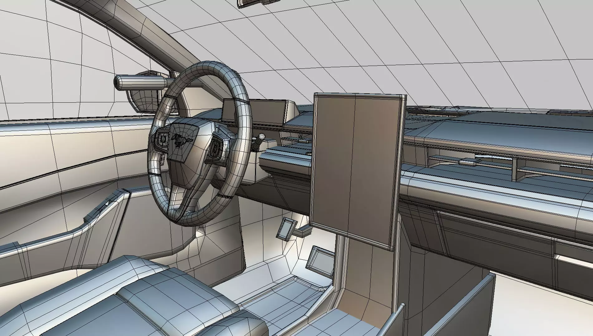 Police Interceptor SUV midpoly 3D model_22