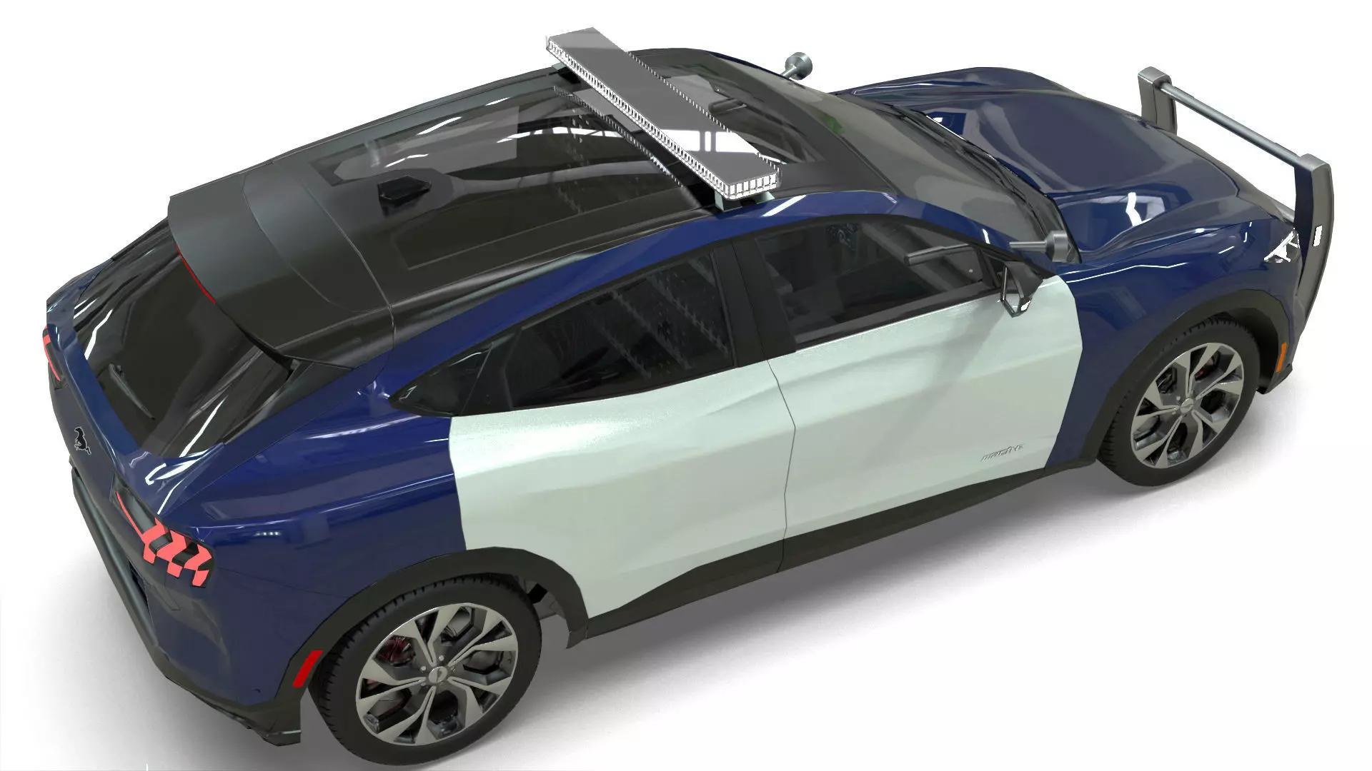 Police Interceptor SUV midpoly 3D model_5