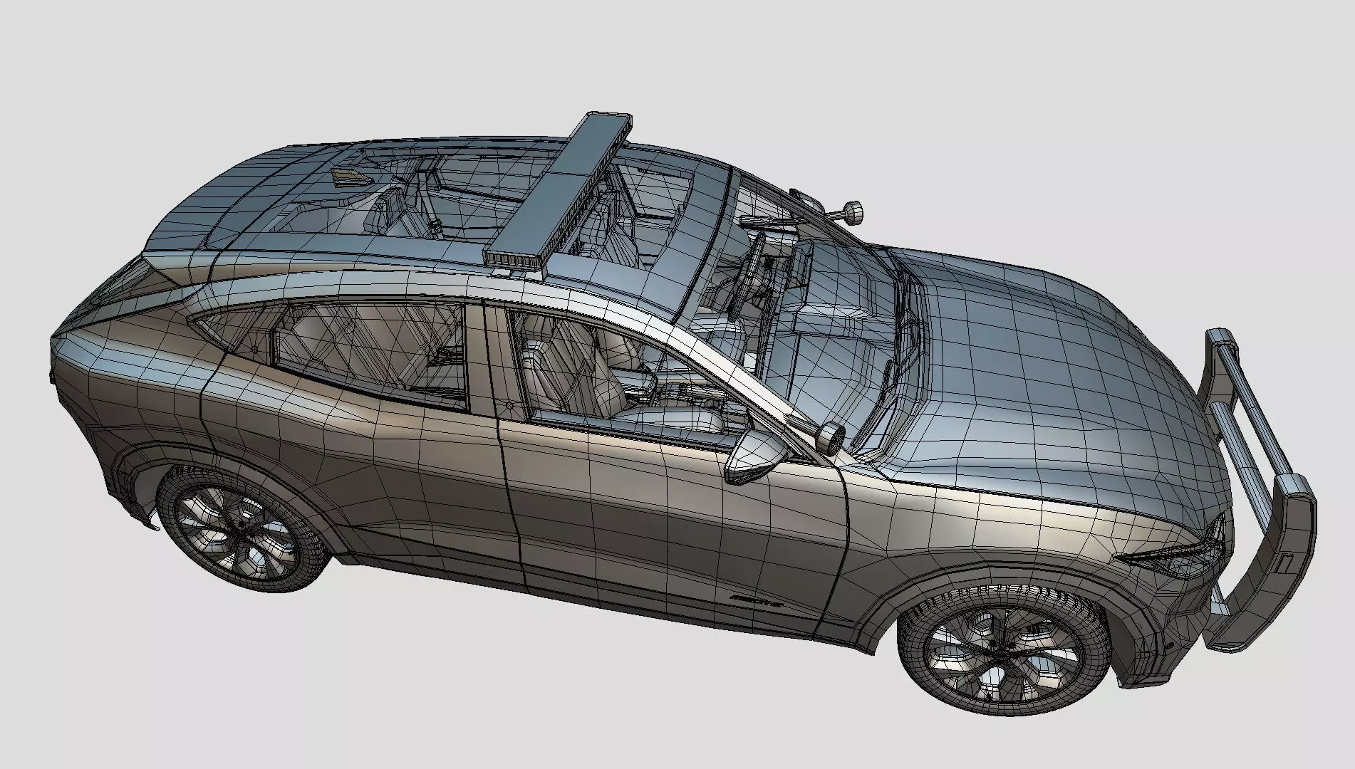 Police Interceptor SUV midpoly 3D model_9