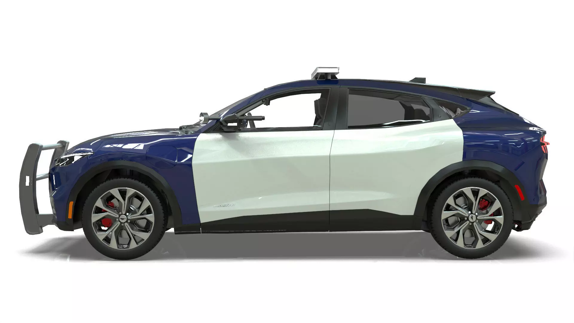 Police Interceptor SUV midpoly 3D model_2