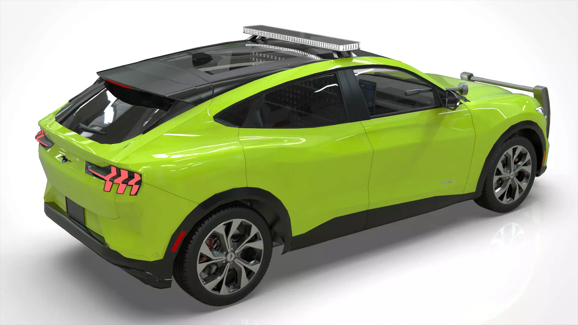 Police Interceptor SUV midpoly 3D model_6