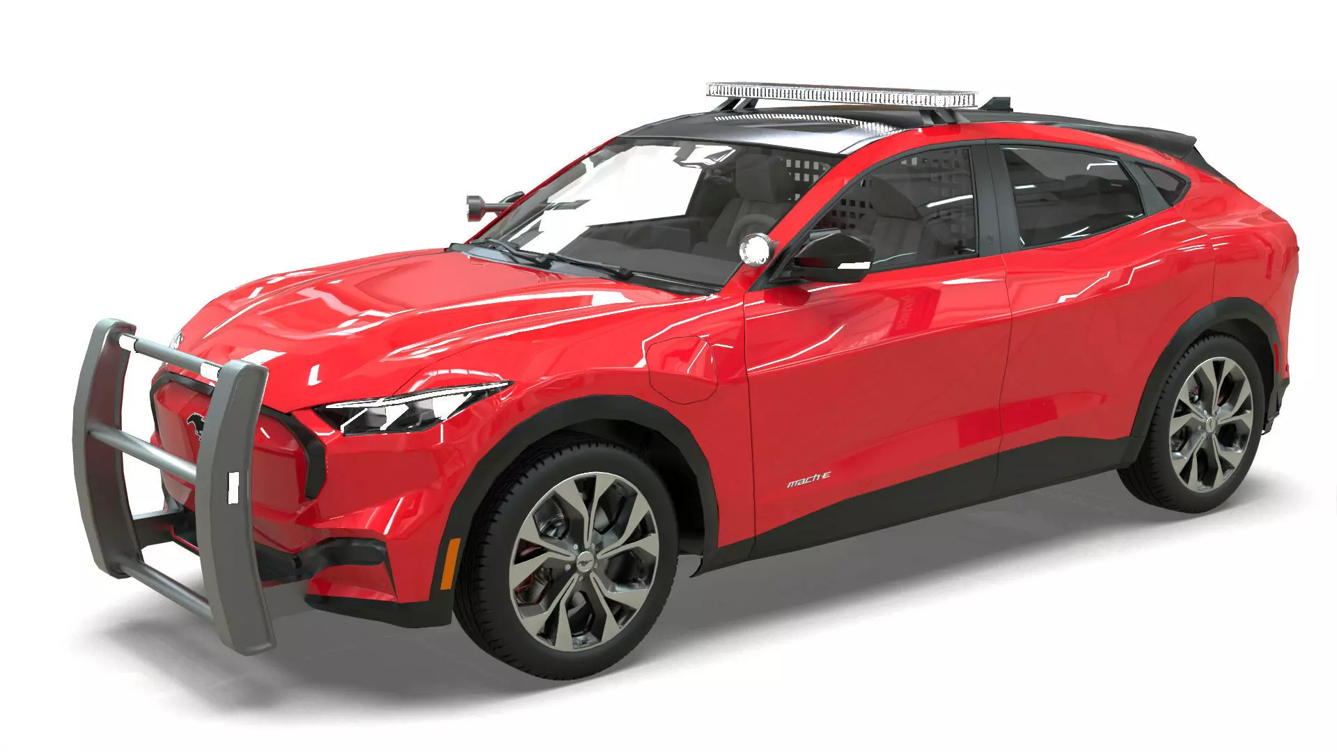 Police Interceptor SUV midpoly 3D model_13